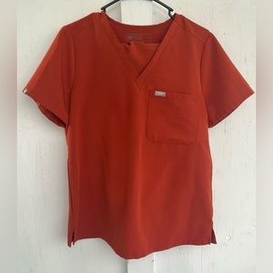 Figs Scrub Set Rust Colored